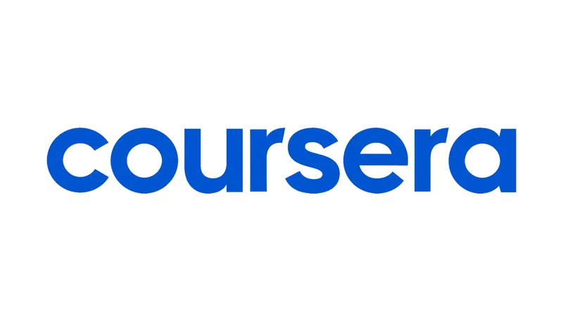 blue lowercase letters form the company name as the logo