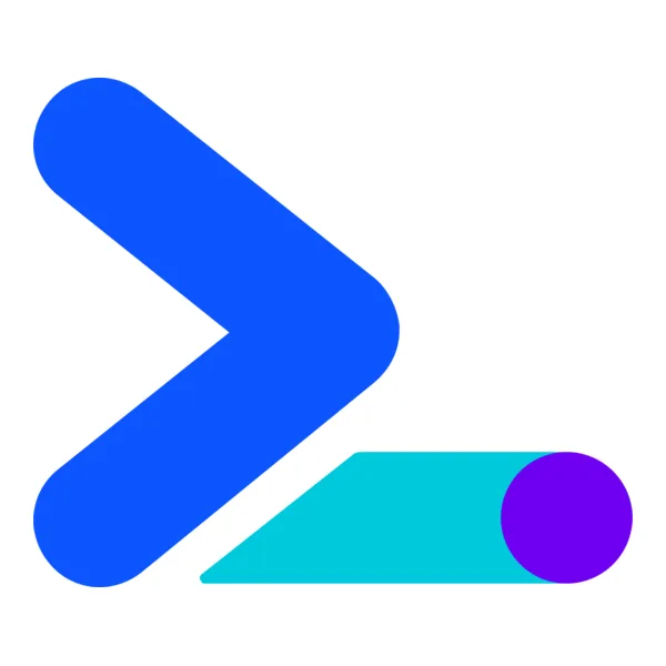 A blue greater than symbol is shown next to a teal line with a purple dot at the end.